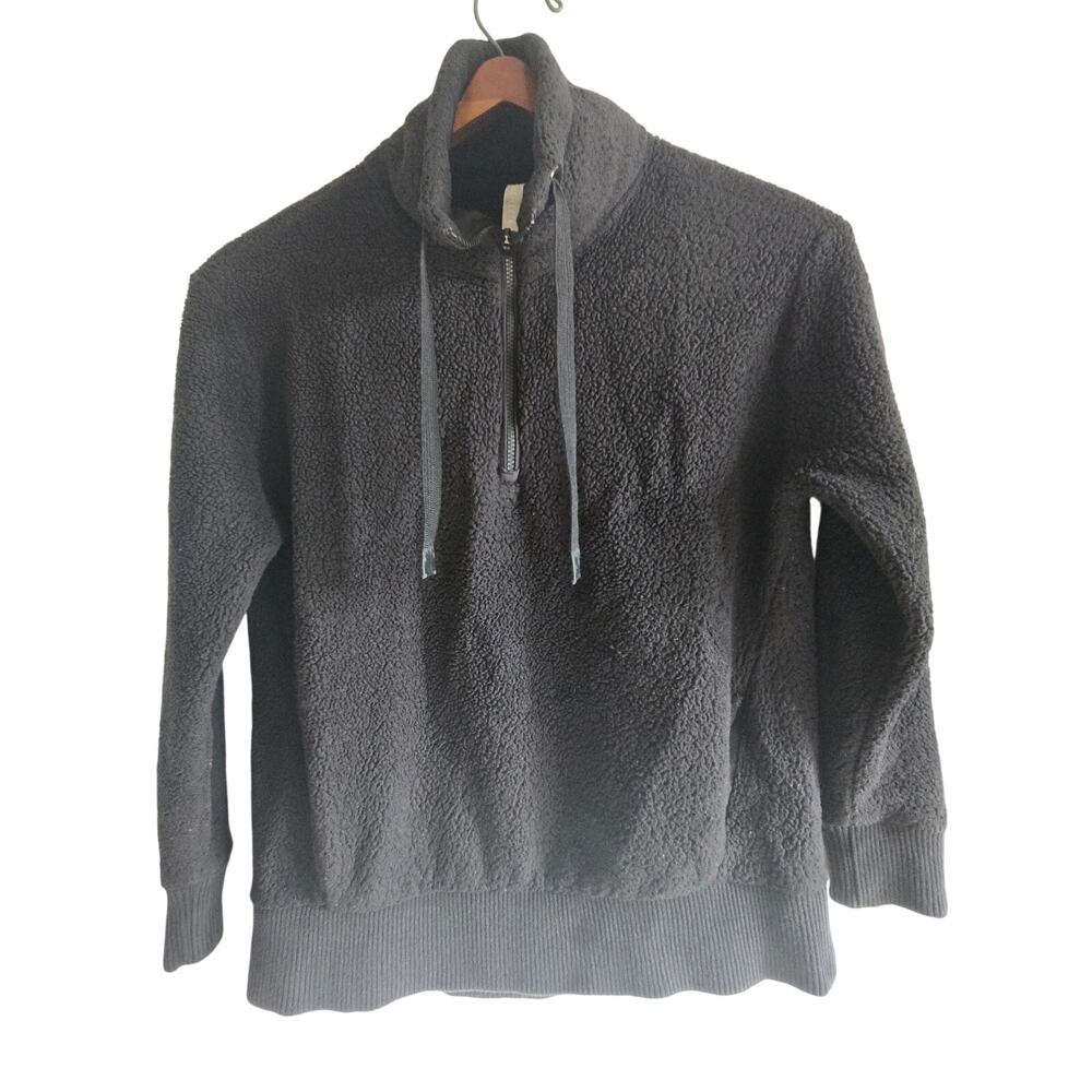 ATHLETA fleece pullover black sweatshirt Size Small